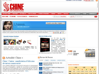 Aperçu visuel du site http://www.chine-informations.com