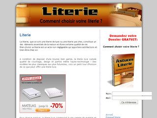 Aperçu visuel du site http://www.literie-infos.com