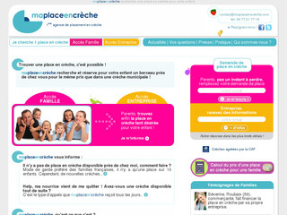 Aperçu visuel du site http://www.maplaceencreche.com