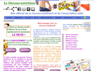 Aperçu visuel du site http://www.la-chrono-nutrition.com