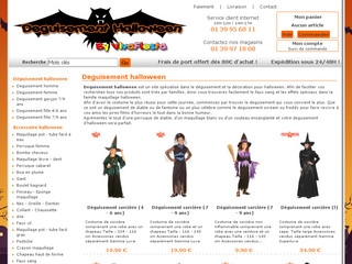 Aperçu visuel du site http://deguisement-halloween.vivafiesta.fr