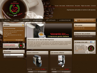 Aperçu visuel du site http://www.dag-espresso.com