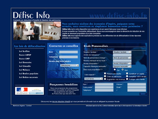 Aperçu visuel du site http://www.defisc-info.fr/