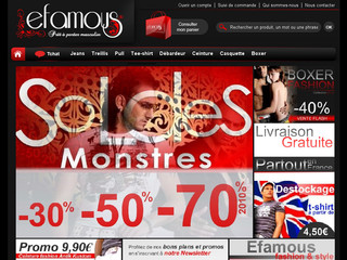 Aperçu visuel du site http://www.efamous.fr
