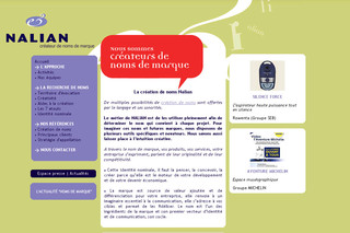 Aperçu visuel du site http://www.nalian.eu