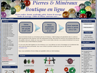 Aperçu visuel du site http://www.pierres-mineraux.com