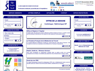 Aperçu visuel du site http://www.offre-emploi-sante.fr