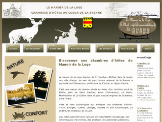 Aperçu visuel du site http://www.manoirdelaloge.fr