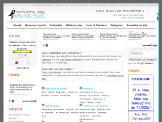 Aperçu visuel du site http://www.annuaire-entreprises-gratuit.com