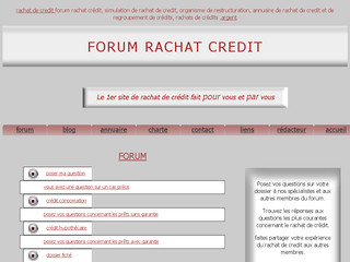Forum sur le rachat de crédit - Forum-rachat-credit.fr