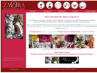 Aperçu visuel du site http://bijoux-zaora.fr