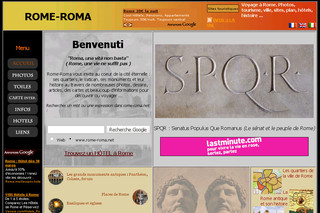 Aperçu visuel du site http://www.rome-roma.net
