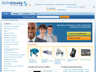 Aperçu visuel du site http://www.solostocks.fr/