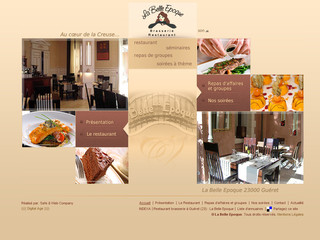 Aperçu visuel du site http://www.restaurant-la-belle-epoque23.com/