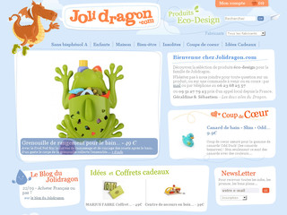 Aperçu visuel du site http://www.jolidragon.com