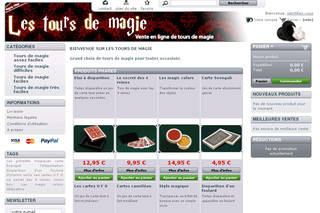 Aperçu visuel du site http://www.les-tours-de-magie.com