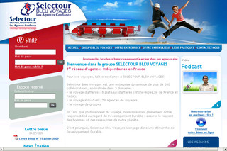 Aperçu visuel du site http://www.bleu-voyages.fr