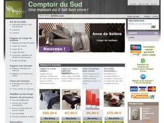Aperçu visuel du site http://www.comptoir-du-sud.fr/