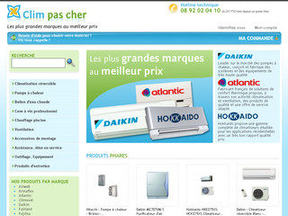 Aperçu visuel du site http://www.clim-pas-cher.com