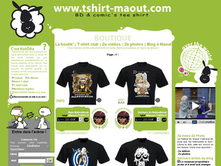 Aperçu visuel du site http://www.tshirt-maout.com