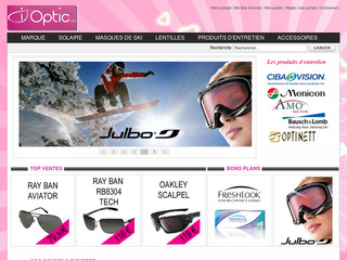 La vente ligne de lentilles de contact et de lunettes solaire : Ioptic