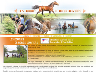 Aperçu visuel du site http://www.ecuries-bord-louviers.fr/