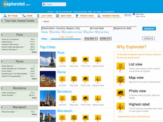 Carte des hôtels à Paris - Explorotel.com