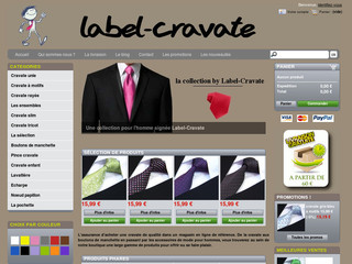 Aperçu visuel du site http://www.label-cravate.com
