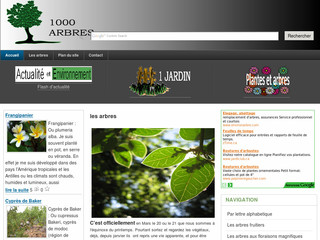 Aperçu visuel du site http://www.1000-arbres.fr/