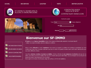 Aperçu visuel du site http://www.sf-immo.com