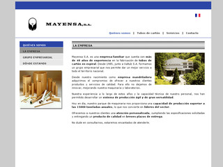 Aperçu visuel du site http://www.mayensa.com/fr/index.html