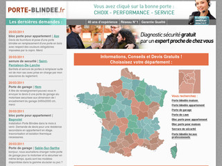 Aperçu visuel du site http://www.porte-blindee.fr