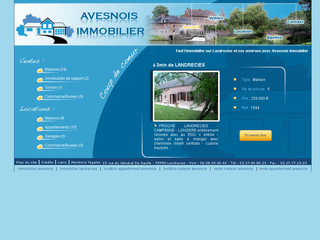 Aperçu visuel du site http://www.avesnois-immobilier.com/