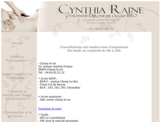 Ostéopathe 94, Cynthia Raine - Raine-osteo.fr