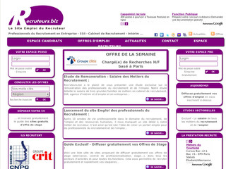 Aperçu visuel du site http://www.recruteurs.biz
