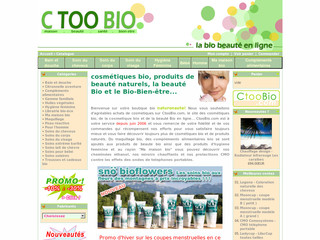 Aperçu visuel du site http://www.ctoobio.com