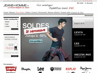 Aperçu visuel du site http://www.jeans-homme.fr/