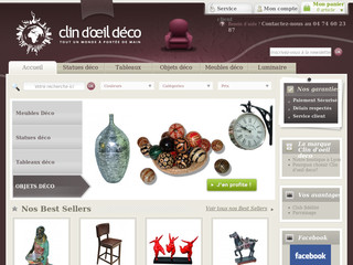 Aperçu visuel du site http://www.clindoeil-deco.com