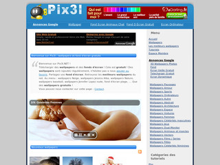 Aperçu visuel du site http://www.pix3l.net