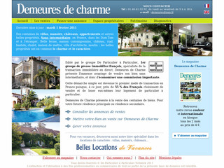 Aperçu visuel du site http://www.demeures-de-charme.com
