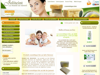 Joliteint, cosmétique bio au lait de jument - Joliteint.fr