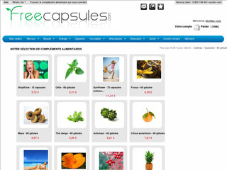 Aperçu visuel du site http://www.freecapsules.com