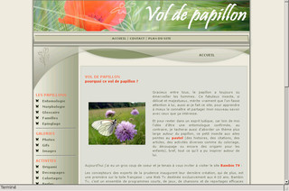 Aperçu visuel du site http://www.vol-de-papillon.com
