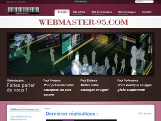 Aperçu visuel du site http://www.webmaster-95.com