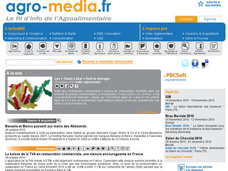 Aperçu visuel du site http://www.agro-media.fr/