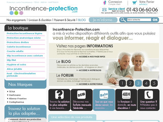 Aperçu visuel du site http://www.incontinence-protection.com/