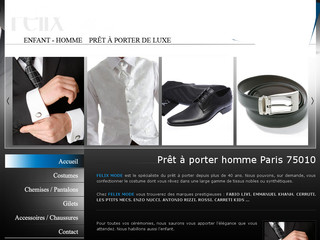 Aperçu visuel du site http://www.felix-mode.com/