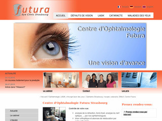 Aperçu visuel du site http://www.ophtalmologie-futura.fr/
