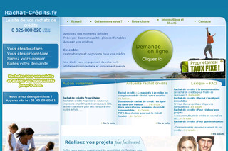 Aperçu visuel du site http://www.rachat-credits.fr