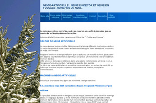 Aperçu visuel du site http://www.neige-artificielle.fr